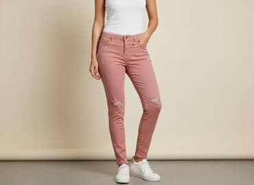 dżinsy w róże: Beloved, Jeansy damskie, rozmiar M — 1