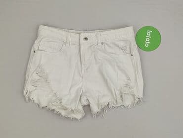 krótkie spodenki z wysokim stanem poszarpane: Szorty damskie, rozmiar M — 2