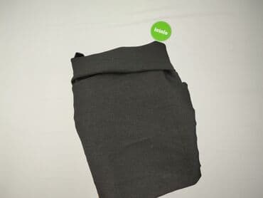 spodnie z wysokim stanem czarne eleganckie: Material trousers for women, size L — 5