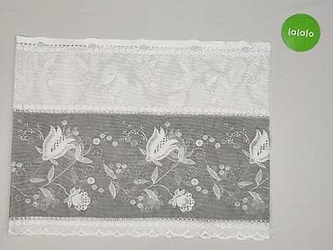 zasłony używane: Firanka żakardowa z pasem kwiatowym - Materiał: delikatny — 2