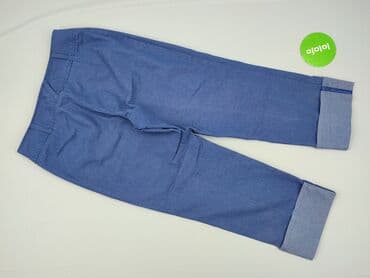 spodnie baggy jeans: Spodnie materiałowe damskie, L — 3
