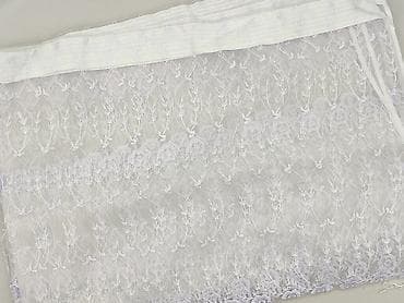 Dom i ogród: Biała firana z haftem kwiatowym - Materiał: delikatna siatka/tiul z — 1