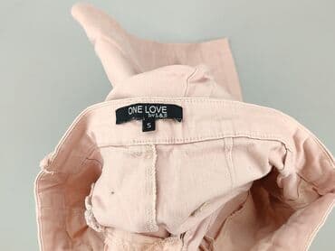 granatowe chinosy damskie: One Love, Spodnie materiałowe damskie, rozmiar S — 4