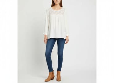 koronkowy top pod marynarkę: Vero Moda, Bluzka damska, M — 6