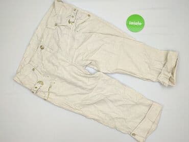 kremowe jeansy damskie: Spodnie 3/4 damskie, rozmiar 5XL — 2