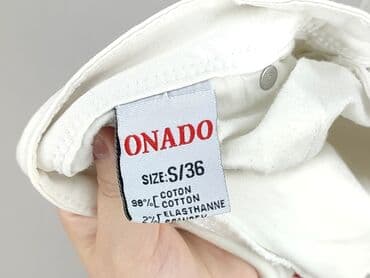 biale szerokie jeansy: Onado, Jeansy damskie, rozmiar S — 5