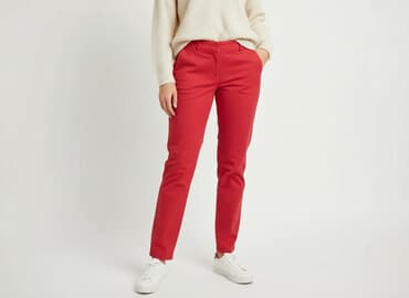 szerokie spodnie pepco: Spodnie materiałowe damskie, rozmiar L — 5