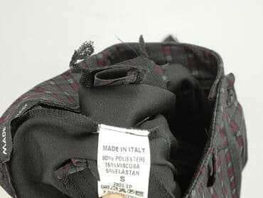 ubrania w pepitkę: Spodnie materiałowe damskie, rozmiar S — 9