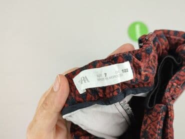 czarne spodnie woskowane z wysokim stanem: Material trousers, Zara, 7 years, 116/122, condition - Very good — 4