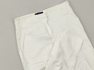 biale szerokie jeansy: F&F, Spodnie materiałowe damskie, rozmiar S — 1