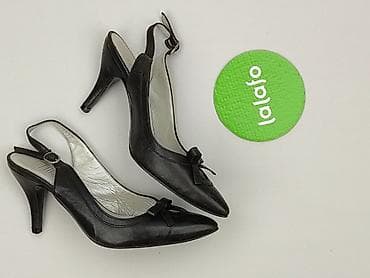 pol but: Czarne czółenka damskie typu slingback FOREVER - Rozmiar: 35 — 2
