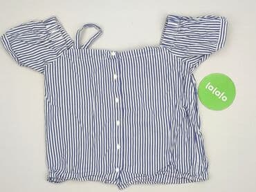 biała bluzka w granatowe paski: Bluzka damska, rozmiar XS — 2