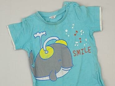krótkie spodenki niemowlęce 74: T-shirt, 9-12 months, condition - Very good — 1