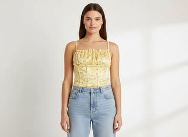 shein zolta sukienka: Shein, Top damski, rozmiar M — 7