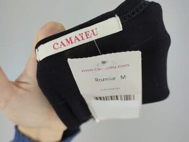 czarne bluzki ze srebrną nitką: Camaïeu, Bluzka damska, rozmiar M — 4
