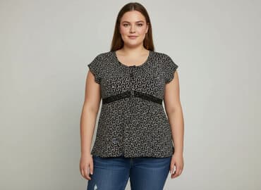 bluzka damska czarna krótki rękaw: T-shirt damski, rozmiar XL — 7