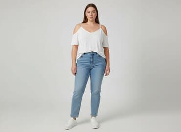 biala bluzka na jedno ramie: Bluzka damska, rozmiar XL — 1