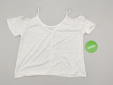 biala bluzka na jedno ramie: Bluzka damska, rozmiar XL — 4