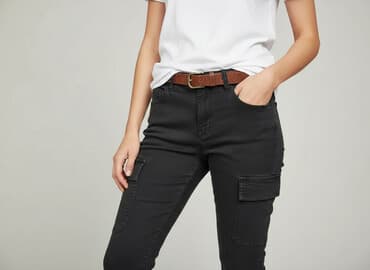 house spodnie cargo damskie: Denim, Spodnie cargo damskie, rozmiar XS — 7