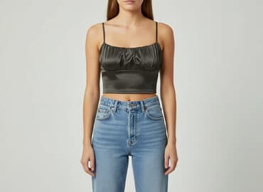srebrny top h m: H&M, Top damski, rozmiar M — 7