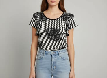 sukienka w kształcie trapezu: T-shirt damski, rozmiar S — 5