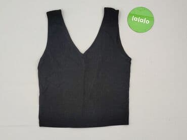 czarne t shirty w serek damskie: Top damski, rozmiar S — 3