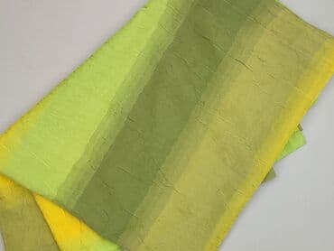 obrus 150x100: Lekki, plisowany szal/chusta w odcieniach zieleni i żółci - Materiał — 1