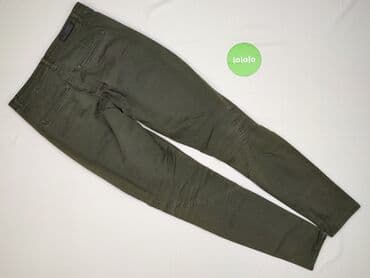 spodnie z zapięciem na nogawkach: Material trousers for women, size M — 4