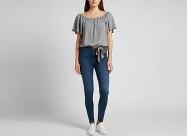 koszulka ze ściągaczem: WE, Bluzka damska, L — 7