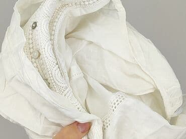 biała bluzka z krótkim rękawem zara: Zara, Bluzka damska, rozmiar L — 6