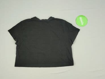 czarne t shirty basic: Stradivarius, T-shirt damski, rozmiar XS — 3
