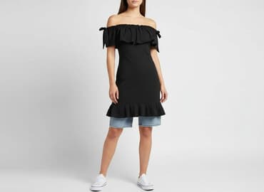 sukienka wieczorowa z odkrytymi ramionami: Sukienka damska, rozmiar M — 1