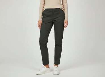 spodnie materiałowe z wysokim stanem: Spodnie materiałowe damskie, rozmiar S — 5