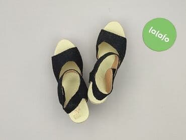 beżowe buty na koturnie ccc: Sandały damskie, rozmiar 42 — 2