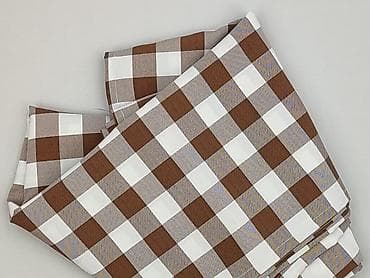 print catalogue poland: Obrus w kratę – brązowo‑biały, klasyczna pepitka/gingham - Wzór: duża — 1