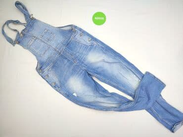 jeansy z asymetrycznym zapieciem: Esprit, Ogrodniczki damskie, rozmiar M — 2