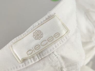 biale szerokie jeansy: Pieces, Jeansy damskie, rozmiar S — 4