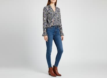 granatowa bluza: Reserved, Bluzka damska, rozmiar XS — 7