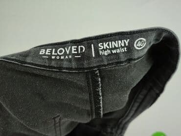 szare szerokie jeansy: Beloved, Jeansy damskie, rozmiar L — 4