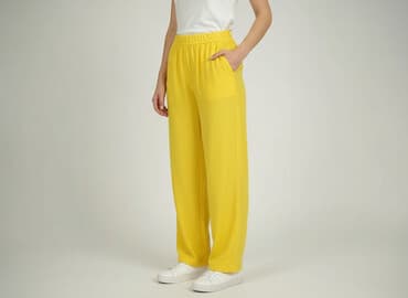 neonowe spodnie damskie: Spodnie materiałowe damskie, rozmiar M — 6