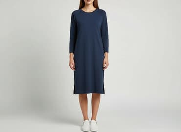 niebieska sukienka z długim rękawem: Women`s dress, size S — 1