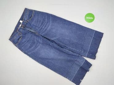 spodnie dżinsowe szerokie: Spodnie 3/4 damskie — 2