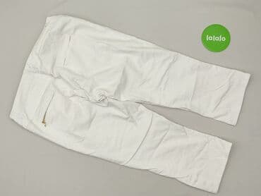 biale szerokie jeansy: Spodnie 3/4 damskie, rozmiar XL — 3