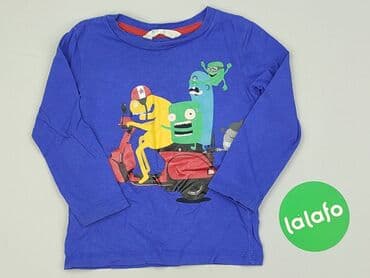 biala koszulka basic: Sweatshirt, H&M, 1.5-2 years, 86-92 cm, condition - Very good — 2