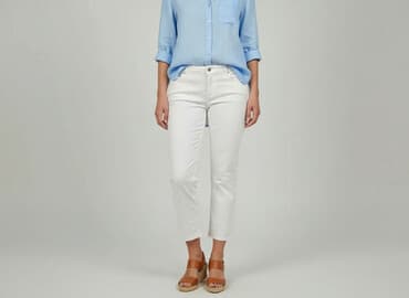 spodnie damskie ocieplane jeansy: Jeansy damskie, rozmiar S — 7