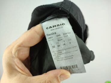 spodnie joggery moro damskie: CAMBIO, Material trousers for women, size S (EU 36) — 5