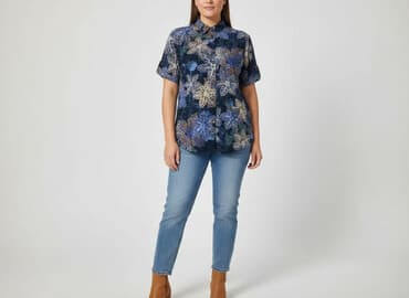 granatowe bluzki wizytowe: Bluzka damska, rozmiar XL — 6