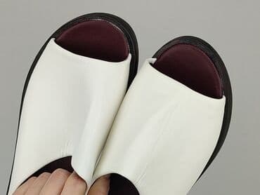 białe koturny sandały ccc: Klapki damskie, rozmiar 39 — 5