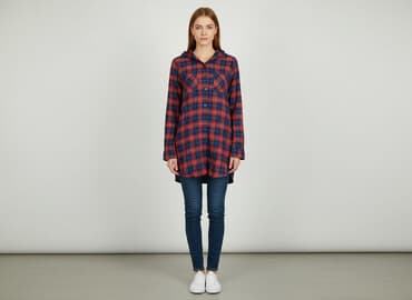 koszula i bluza z kapturem: Koszula damska, rozmiar M — 1