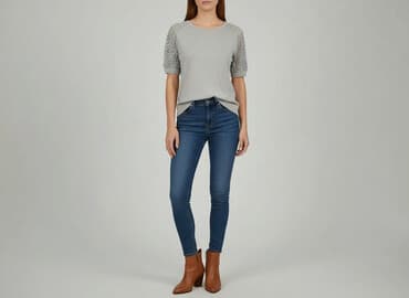 hm bluzki z krótkim rękawem: Bluzka damska, rozmiar S — 5